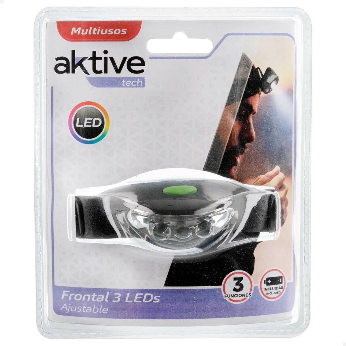 LED-lampa för huvudet Aktive Svart (24 antal) - 2
