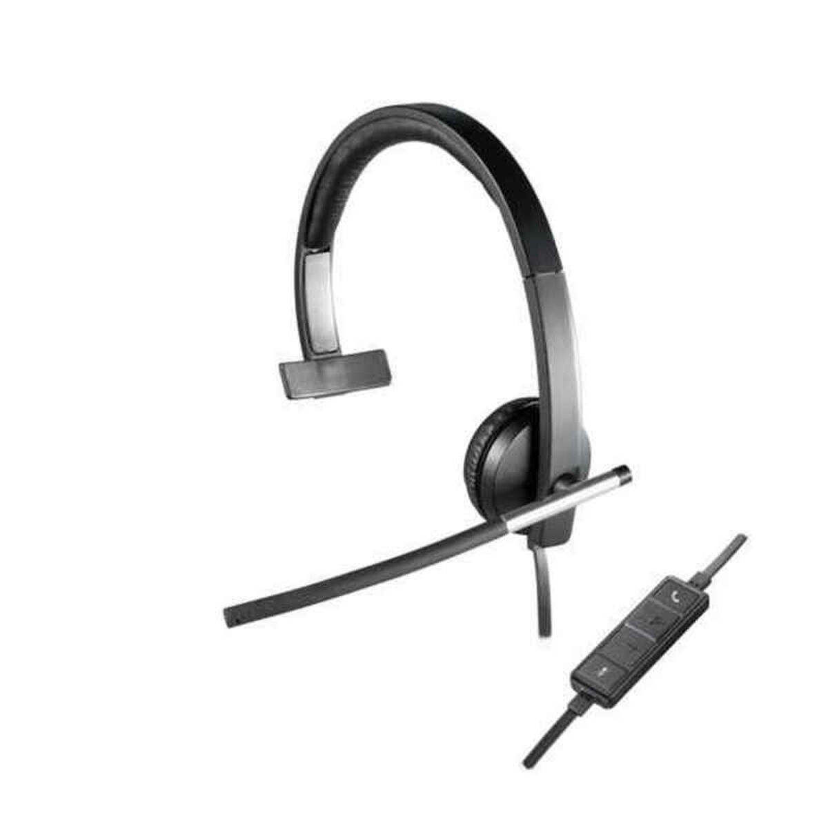 Hörlurar med Mikrofon Logitech 981-000514           Svart