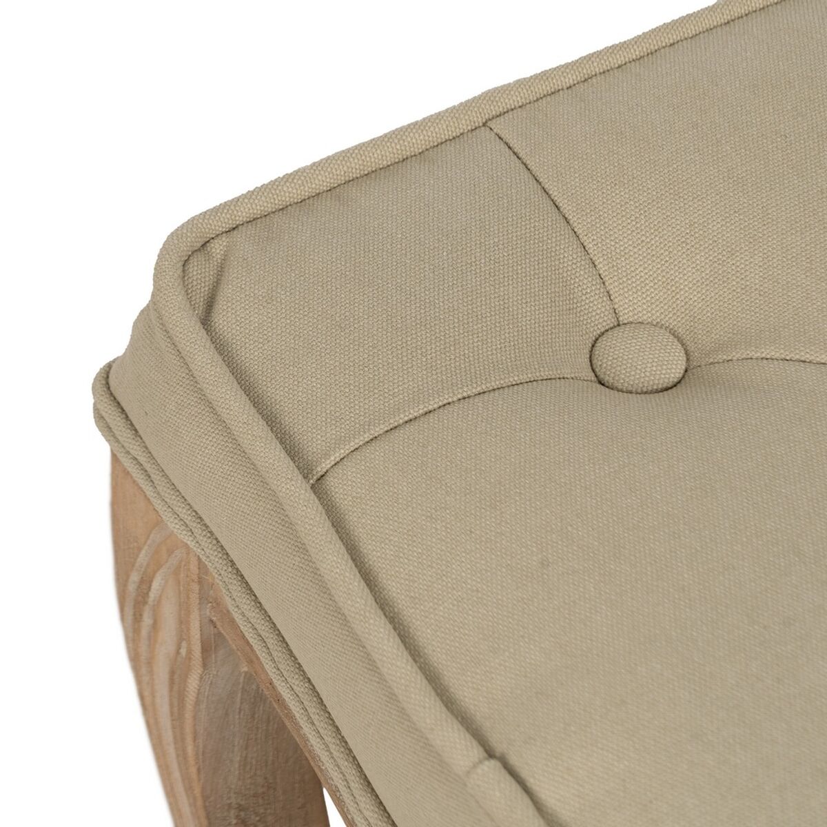 Sittpall Beige Gummiträ 50 x 47 x 36 cm - 3