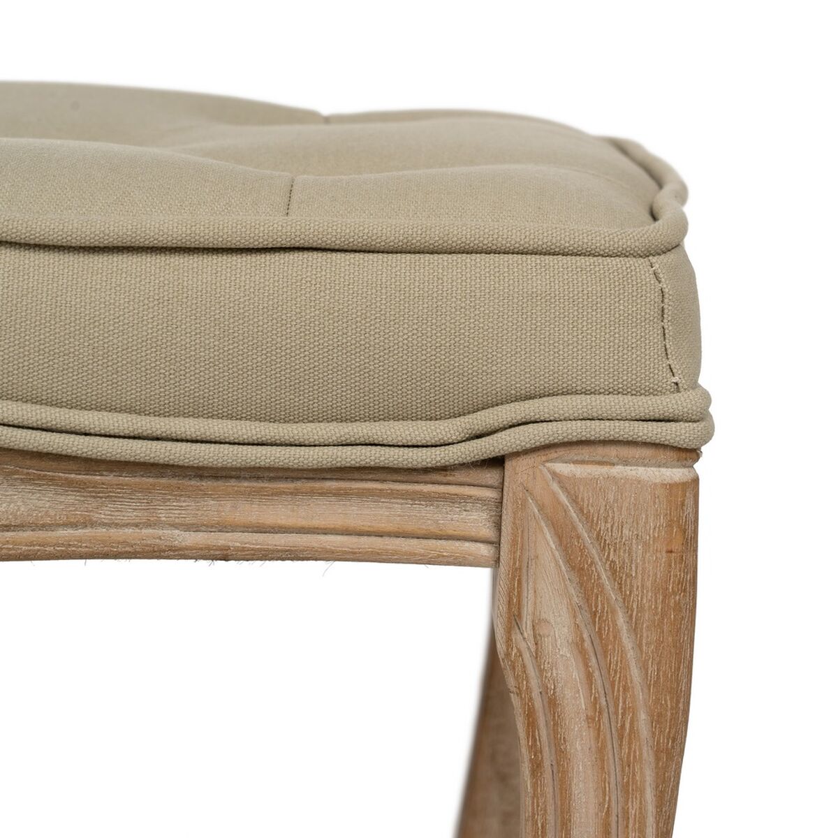 Sittpall Beige Gummiträ 50 x 47 x 36 cm - 5