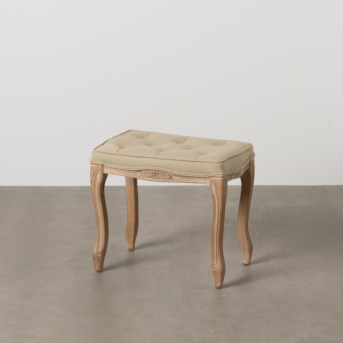 Sittpall Beige Gummiträ 50 x 47 x 36 cm - 2
