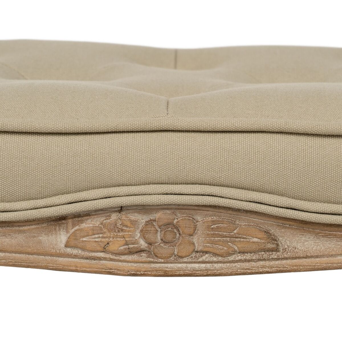 Sittpall Beige Gummiträ 50 x 47 x 36 cm - 6