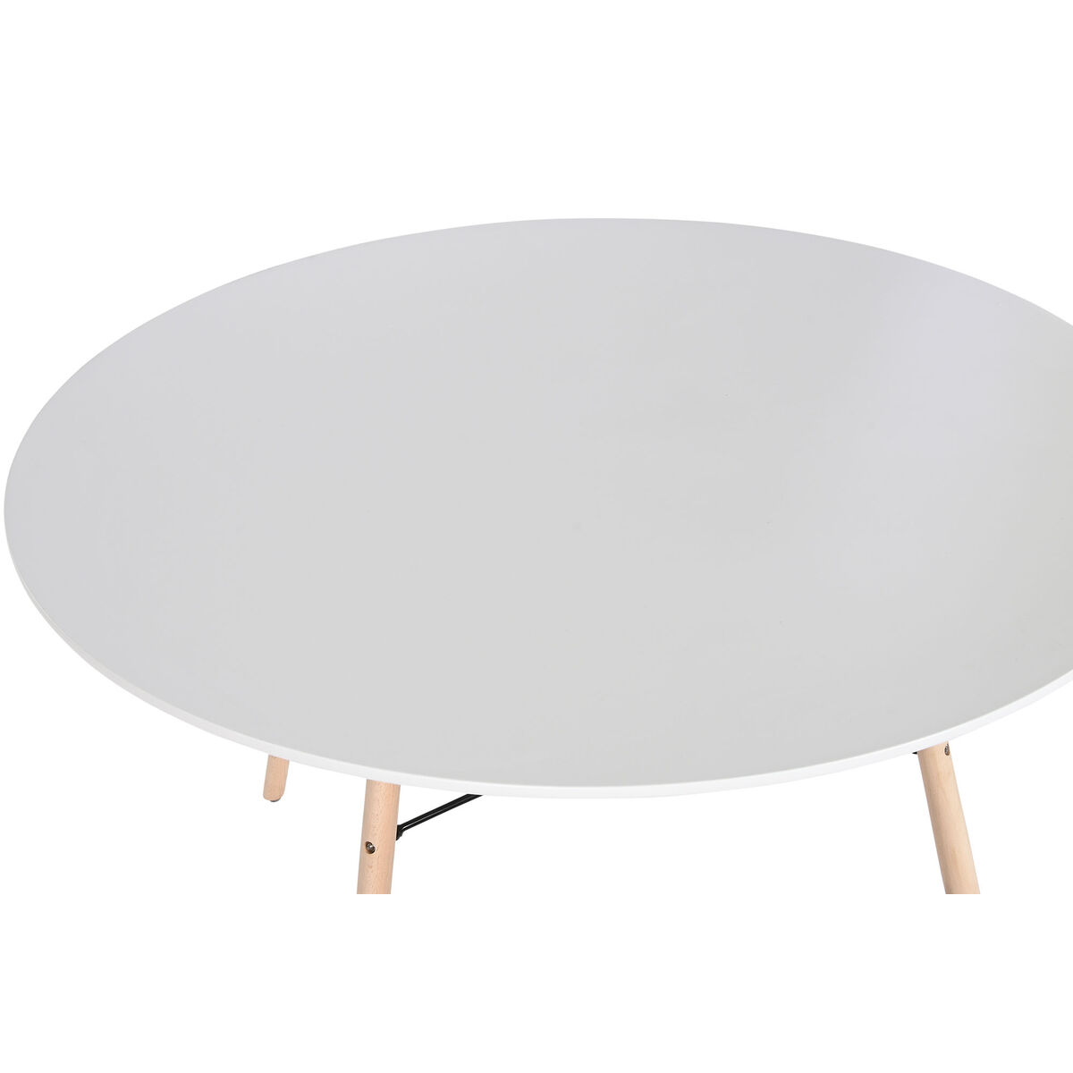 Matsalsbord Home ESPRIT Vit Svart Naturell Björk Trä MDF 120 x 120 x 74 cm - 5