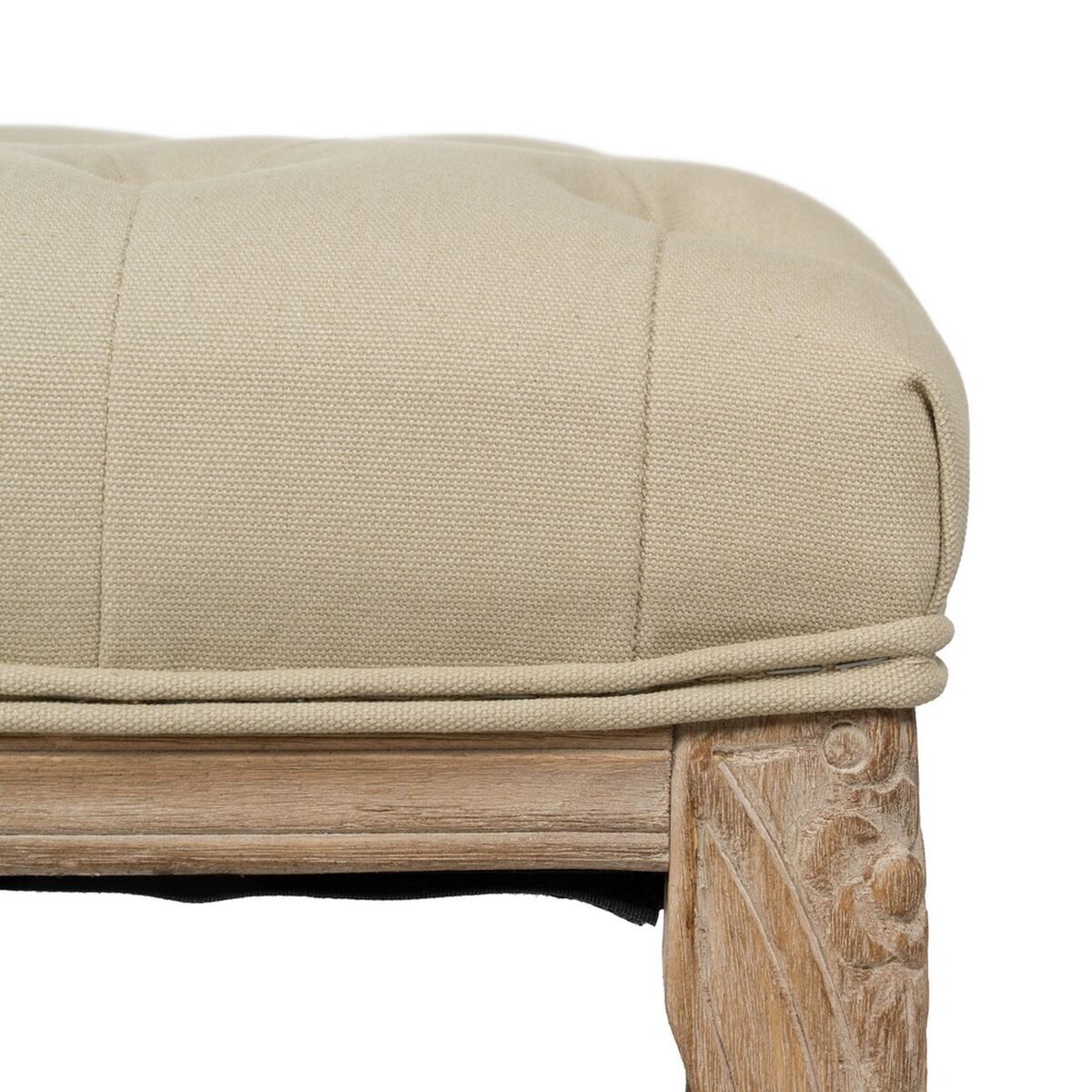 Sittpall Beige Gummiträ 110 x 47 x 36 cm - 5