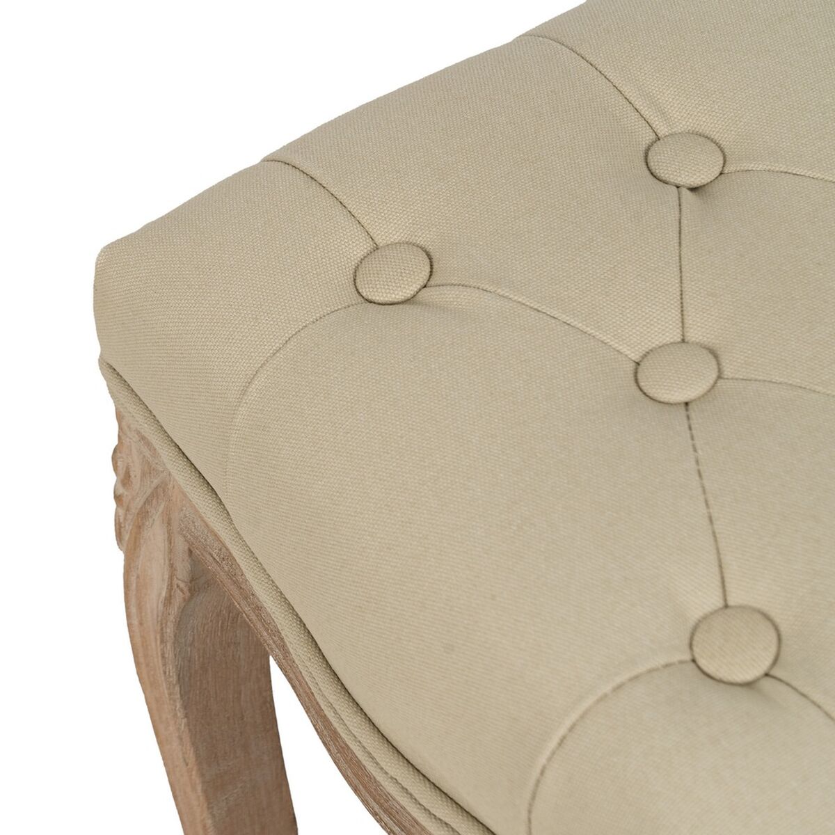 Sittpall Beige Gummiträ 110 x 47 x 36 cm - 3