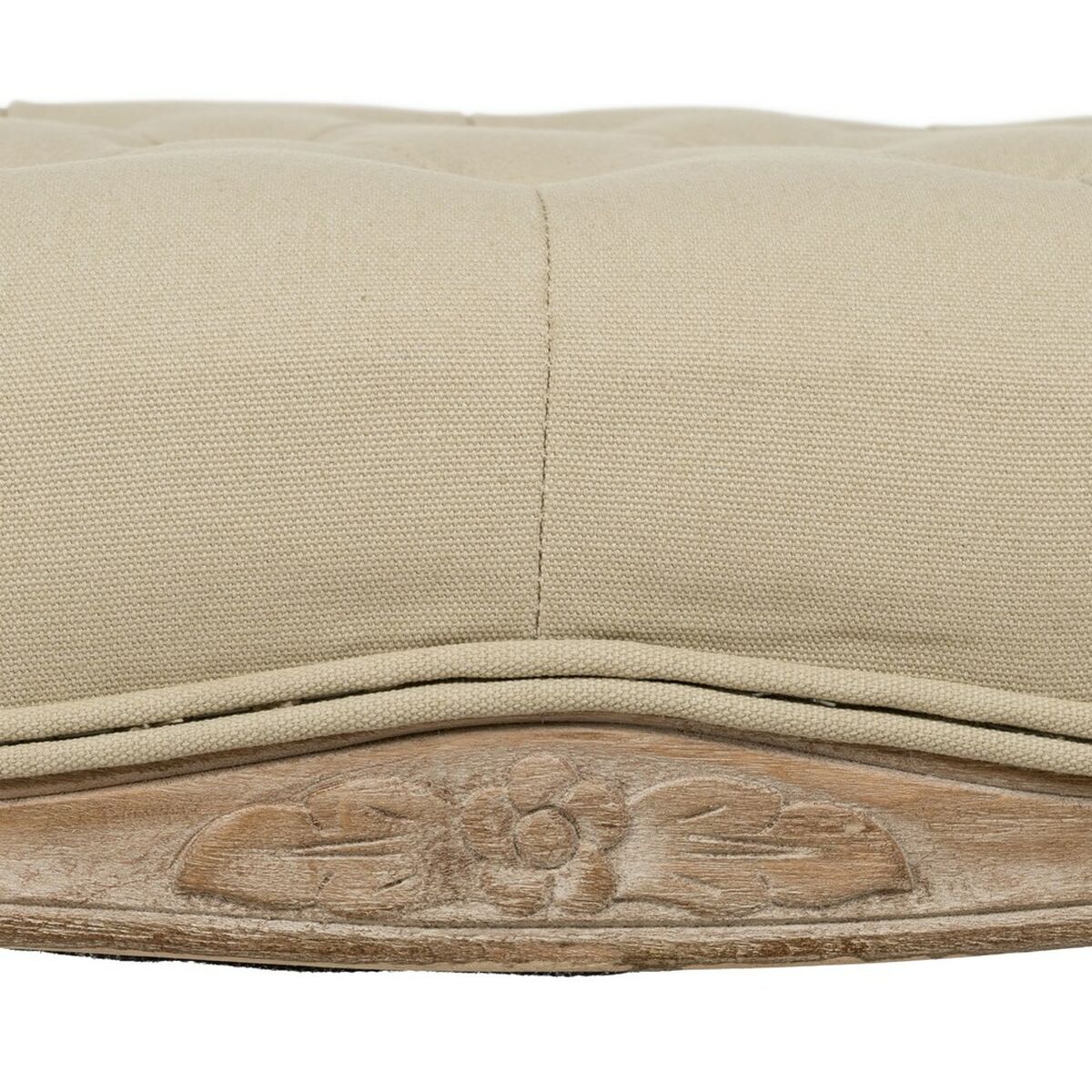 Sittpall Beige Gummiträ 110 x 47 x 36 cm - 6