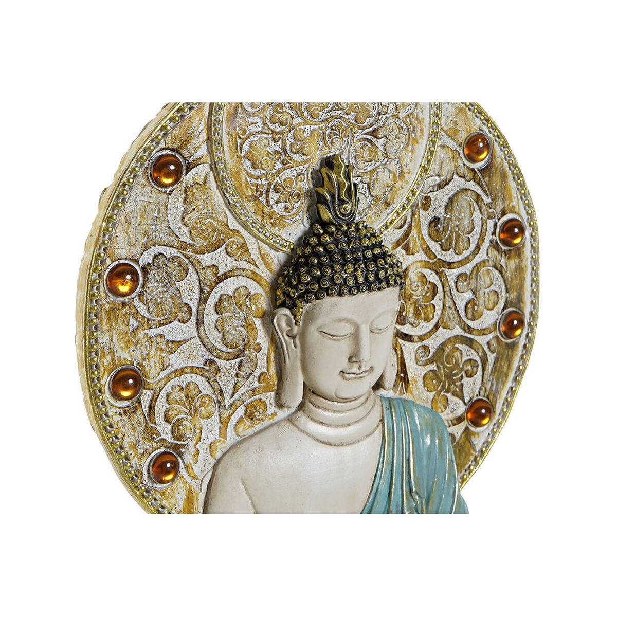 Väggdekoration DKD Home Decor 20 x 4 x 30,3 cm Röd Blå Gyllene Buddha Orientalisk (3 Delar) - 4