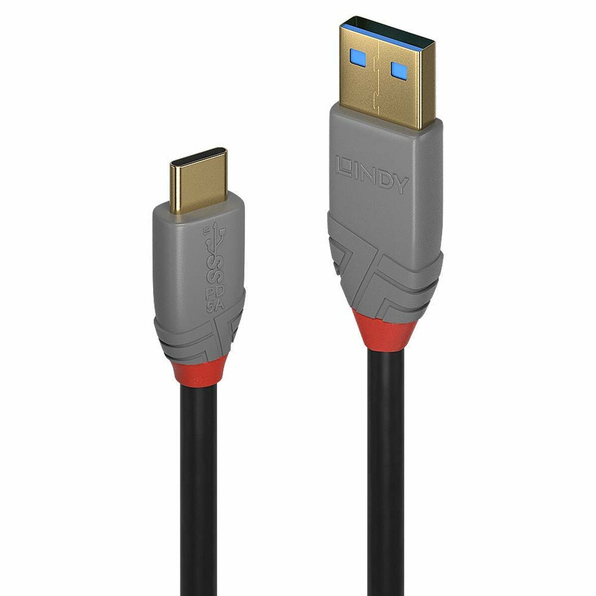 USB A till USB C Kabel LINDY 36912 Svart 1,5 m - 2
