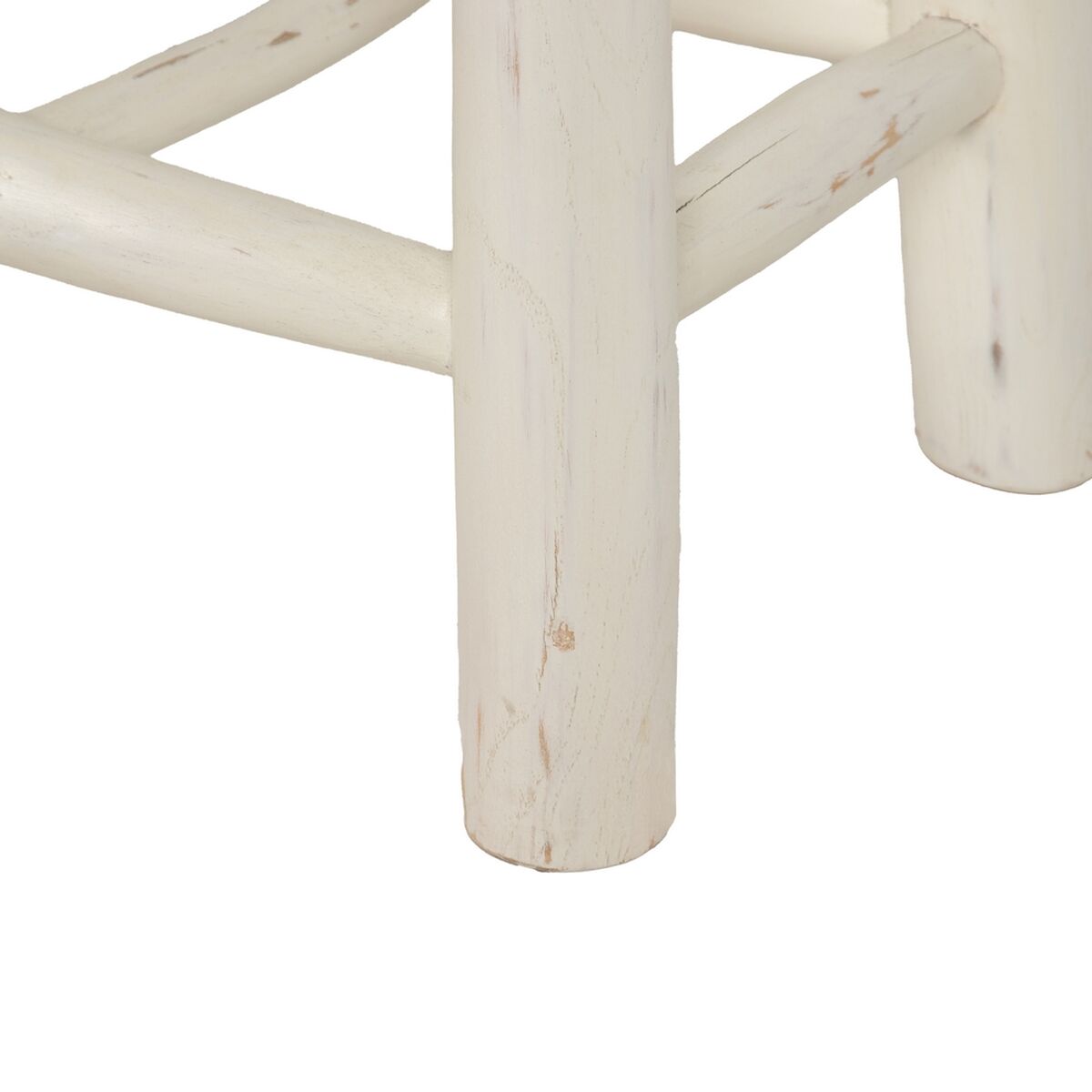 Sittpall Vit teakträ 120 x 30 x 45 cm - 7