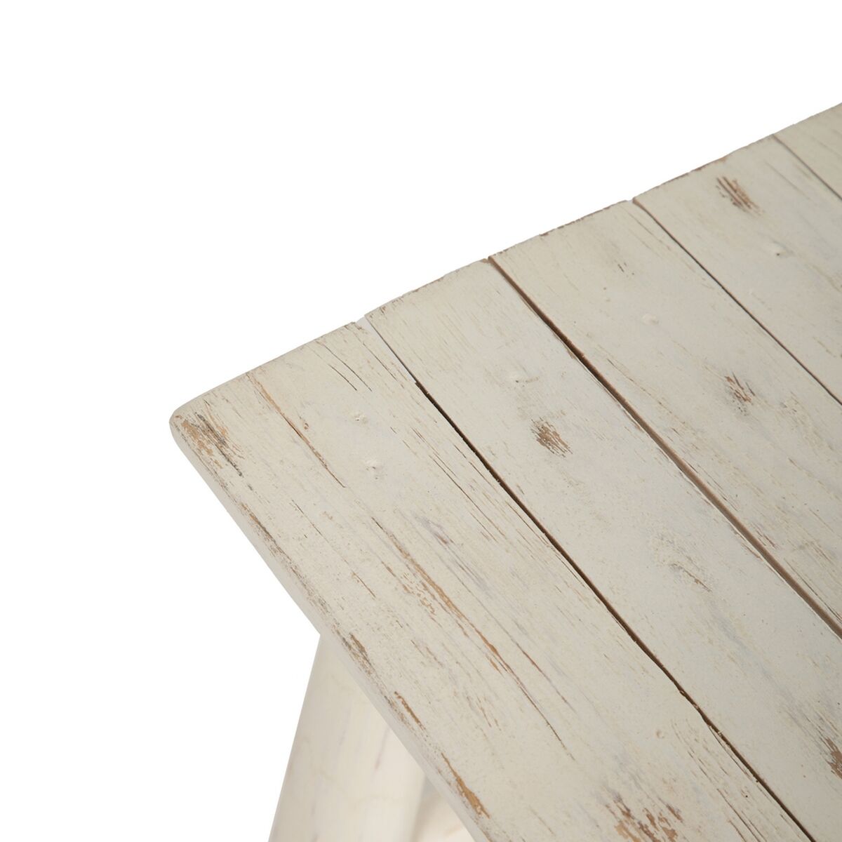 Sittpall Vit teakträ 120 x 30 x 45 cm - 3