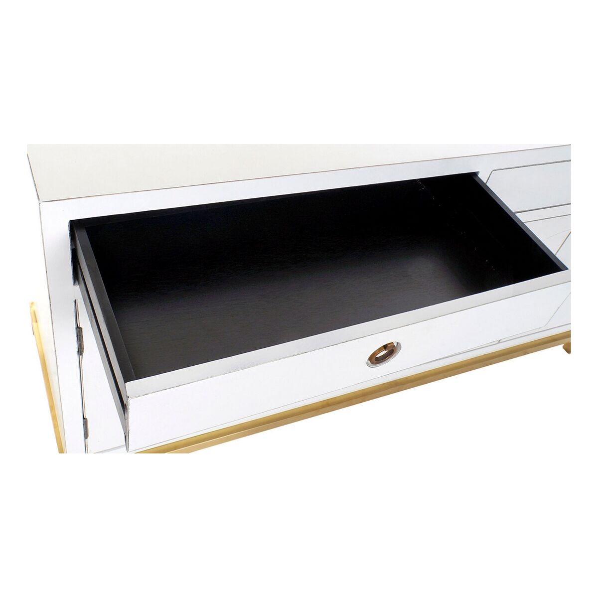 Skänk DKD Home Decor Kamakura Vit Gyllene Metall Poppel 150 x 50 x 80 cm (150 x 50 x 80 cm) - 4