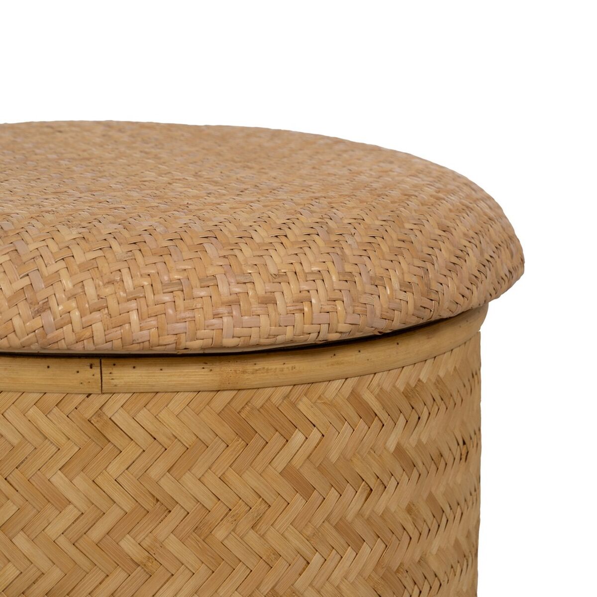 Puff RATÁN Naturell Rattan 40 x 40 x 46 cm (2 antal) - 5