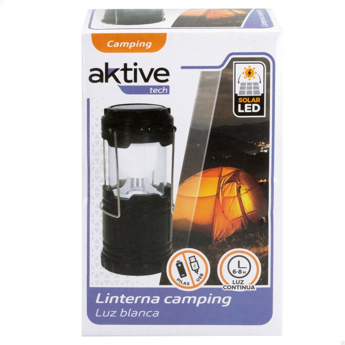 Campinglampa Aktive Svart (6 antal) - 2