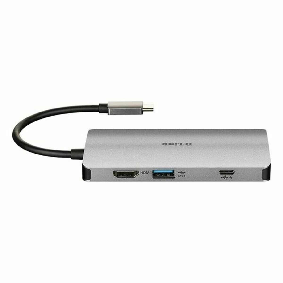 USB-HUB C D-Link DUB-M810 Silvrig 100 W - 3