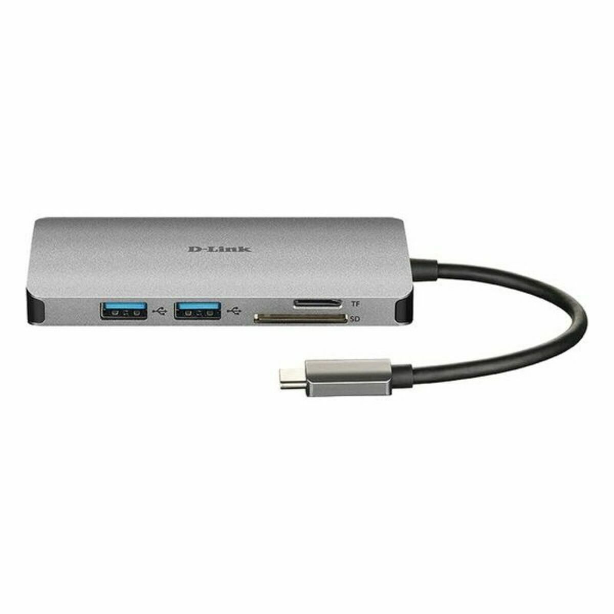 USB-HUB C D-Link DUB-M810 Silvrig 100 W - 2