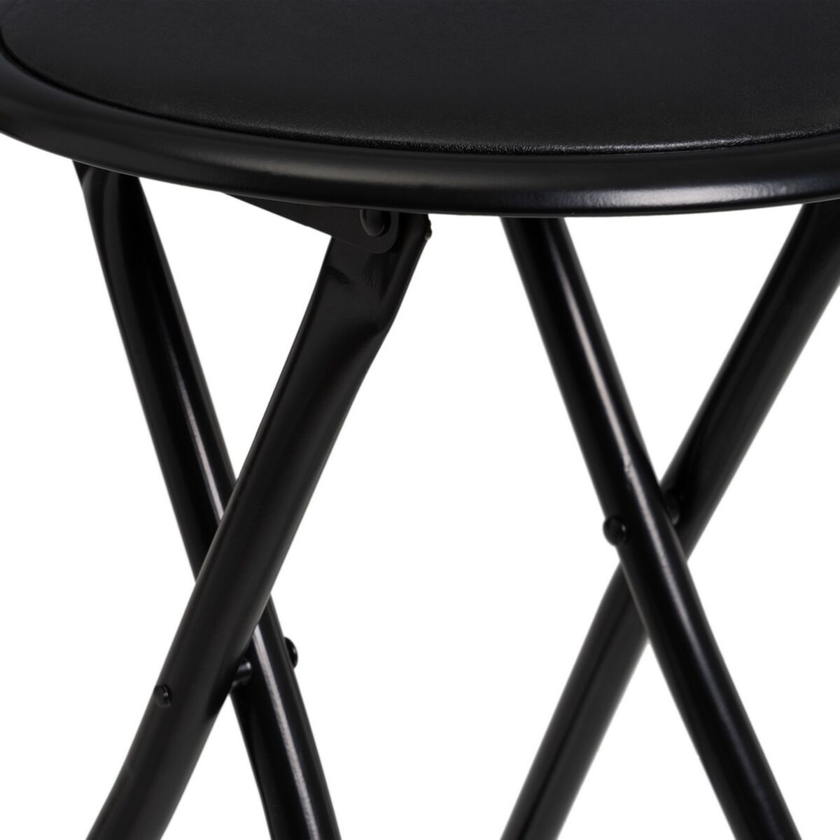 Sittpall Svart Polyuretan PVC Järn 30 x 30 x 45 cm - 3