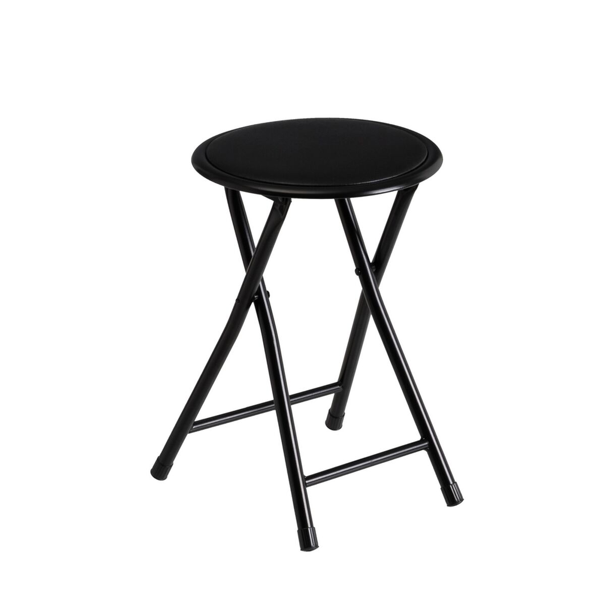 Sittpall Svart Polyuretan PVC Järn 30 x 30 x 45 cm