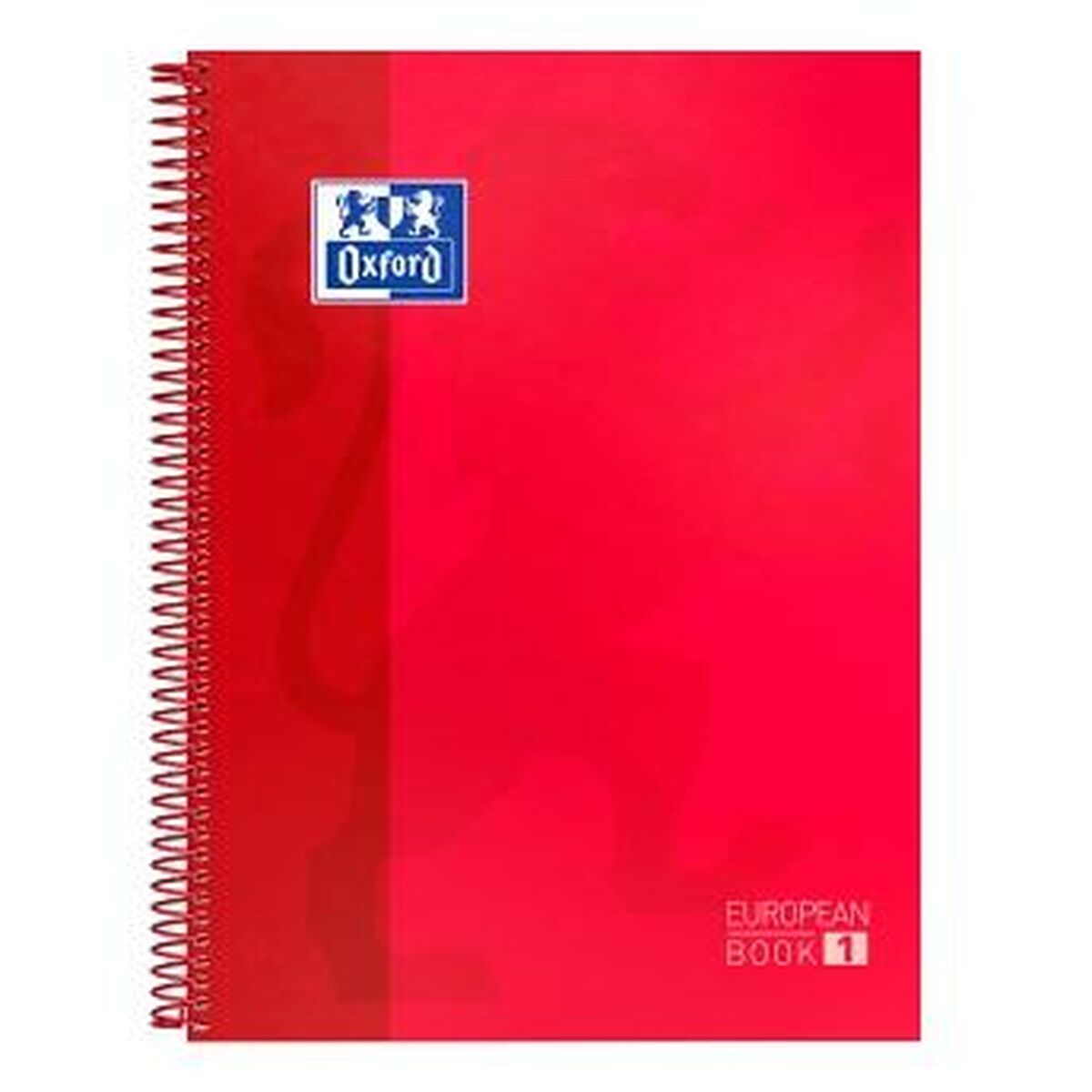 Anteckningsbok Oxford EUROPEANBOOK 1 Röd A4+ 80 Blad 5 Delar (25 antal) - 3