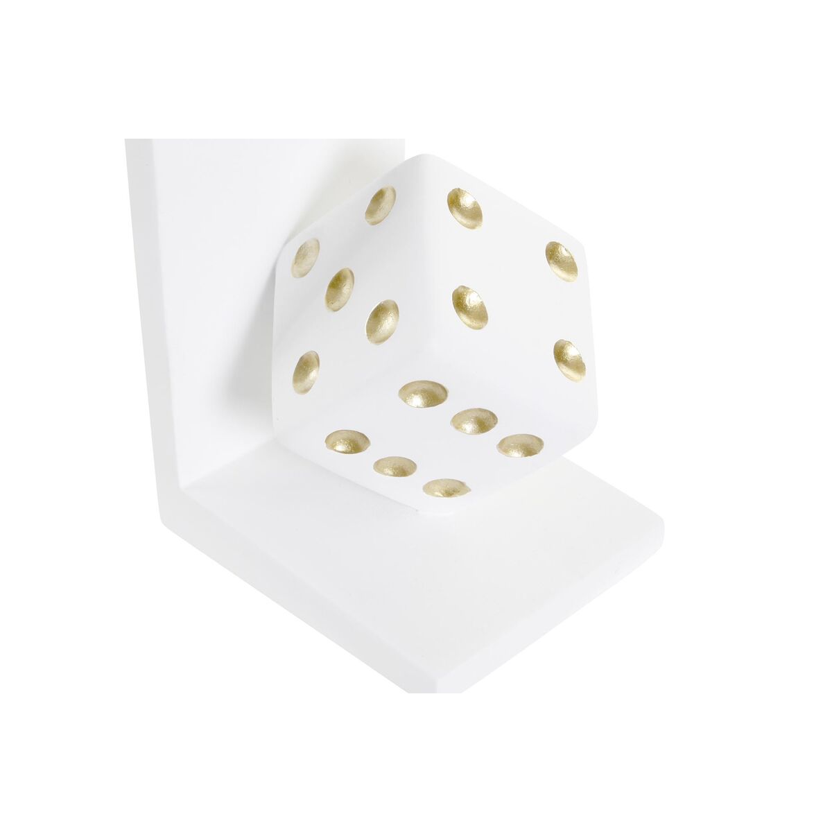 Könyvtámasz DKD Home Decor Svart Vit Harts Tärningar (12 x 10 x 15 cm) (2 units) - 2