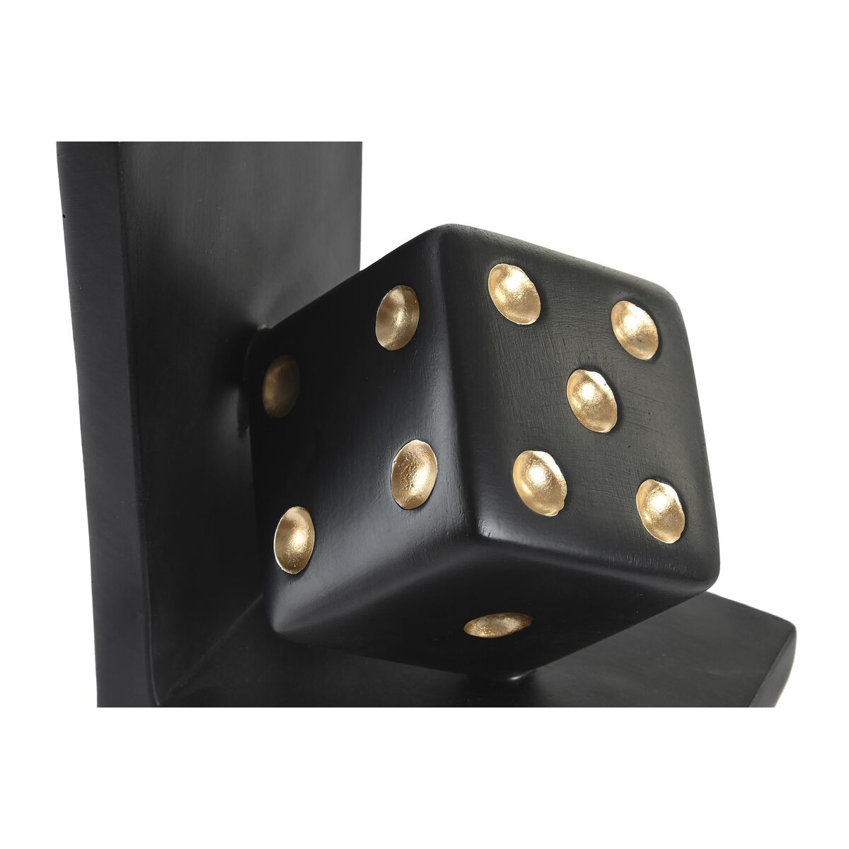 Könyvtámasz DKD Home Decor Svart Vit Harts Tärningar (12 x 10 x 15 cm) (2 units) - 3