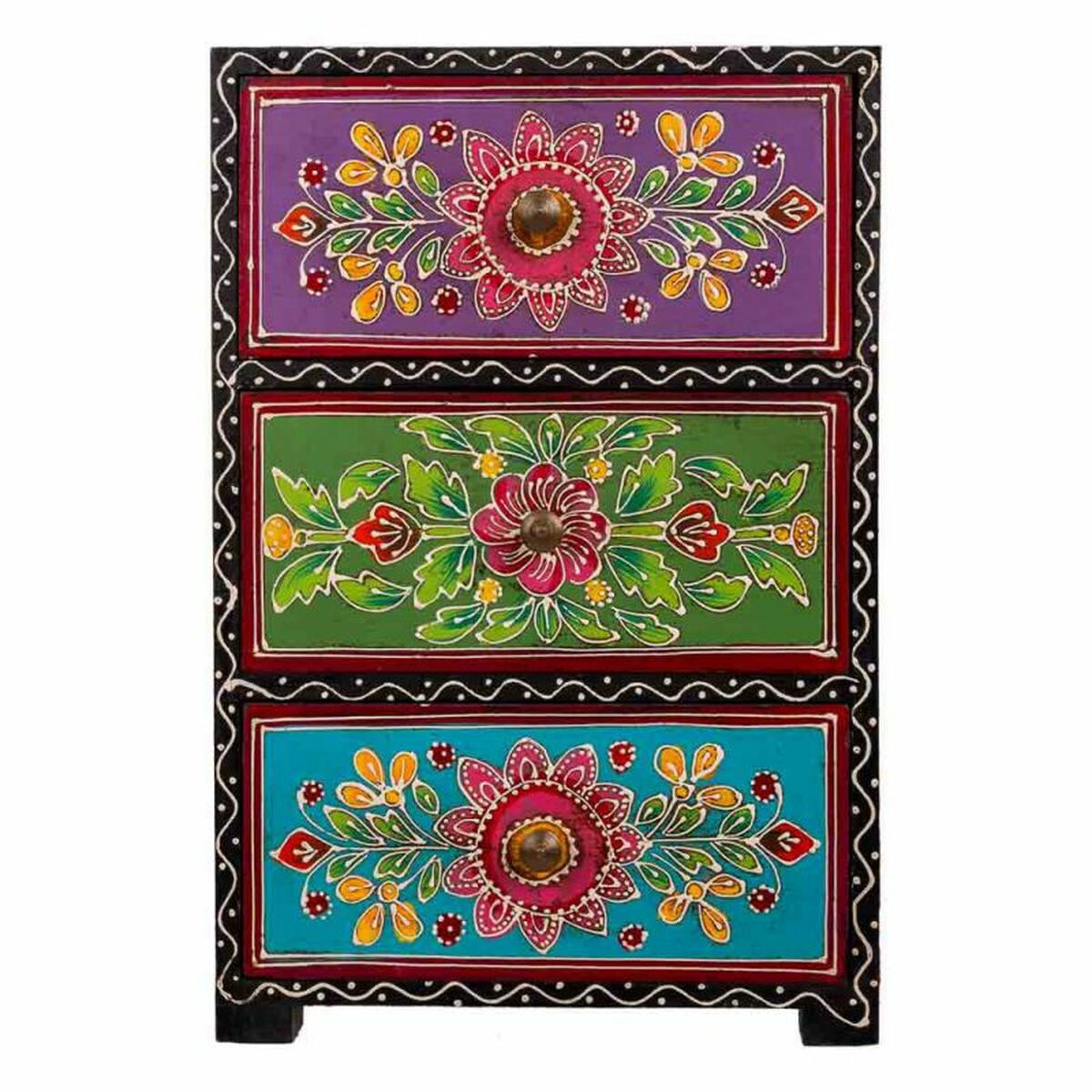 Smyckeskrin Alexandra House Living Måla Trä MDF 11 x 28 x 19 cm 3 lådor - 3
