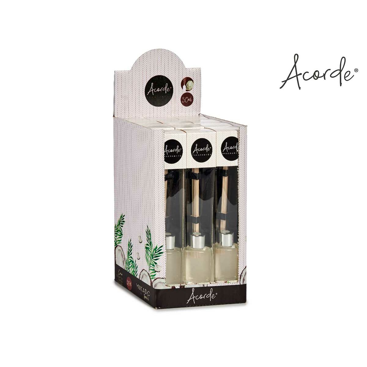 Parfympinnar Acorde Kokosnöt 30 ml (12 antal) - 5