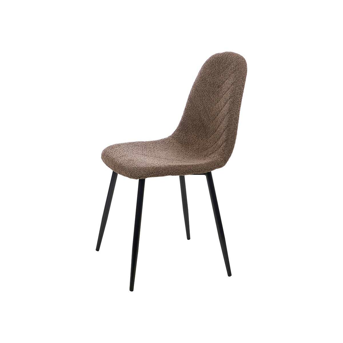 Stol Gift Decor Brun Metall Tyg Trä av polyeten Fleece 45 x 89 x 53 cm (4 antal) - 5