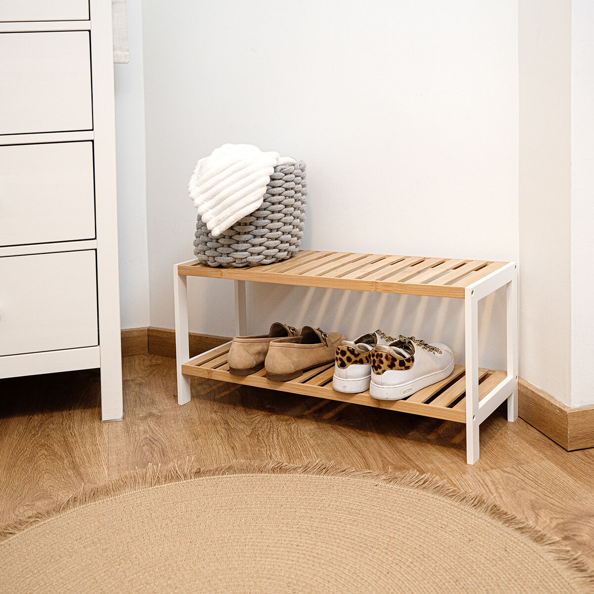 Skoställ Vinthera Moa Naturell Bambu 69 x 24,5 x 31 cm - 3