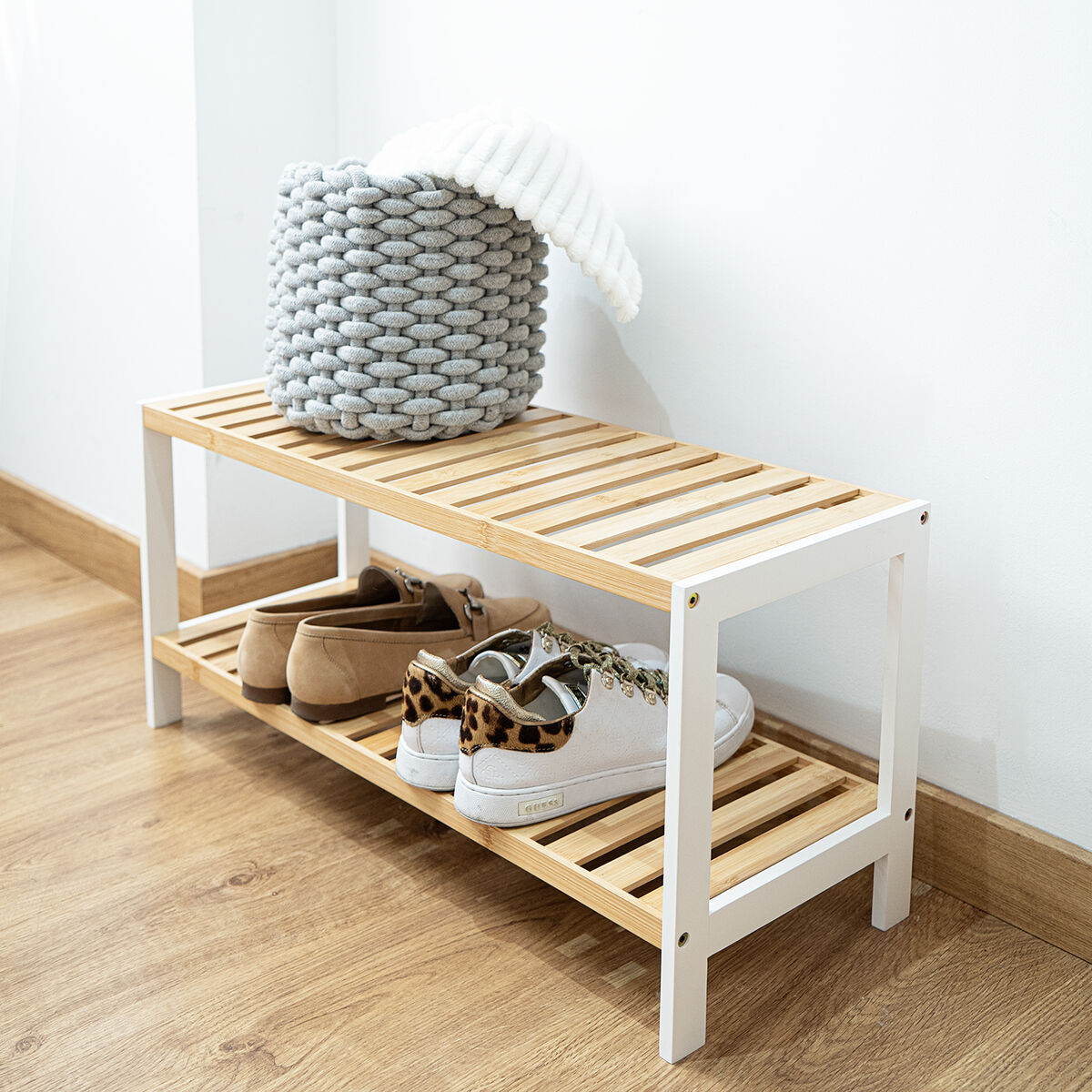 Skoställ Vinthera Moa Naturell Bambu 69 x 24,5 x 31 cm - 2