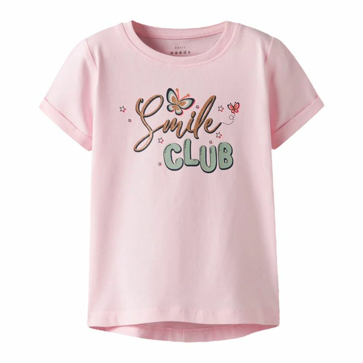 Barn T-shirt med kortärm Name It Nmfvix Rosa