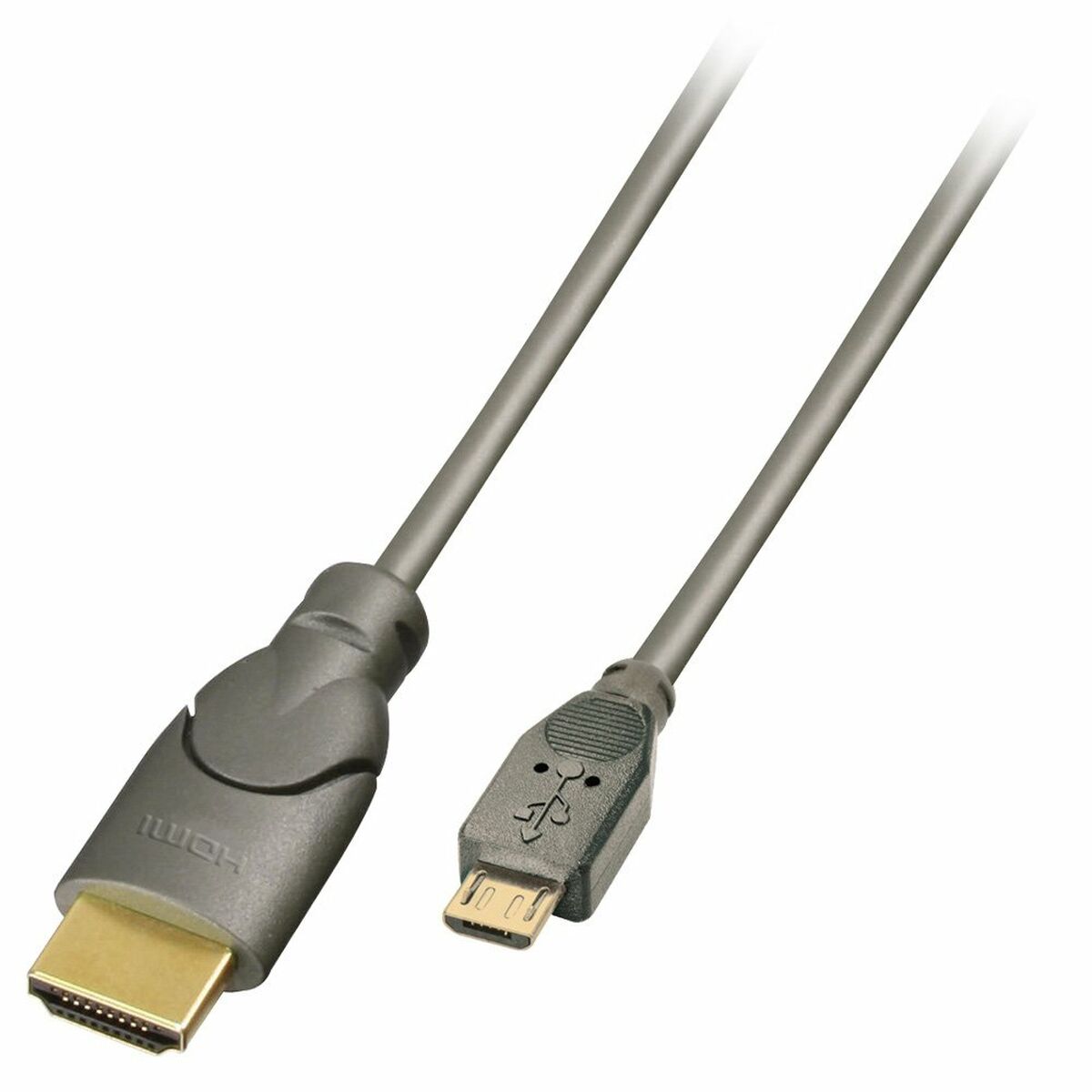 USB-kabel till mikro-USB LINDY 41567 Antracitgrå 2 m