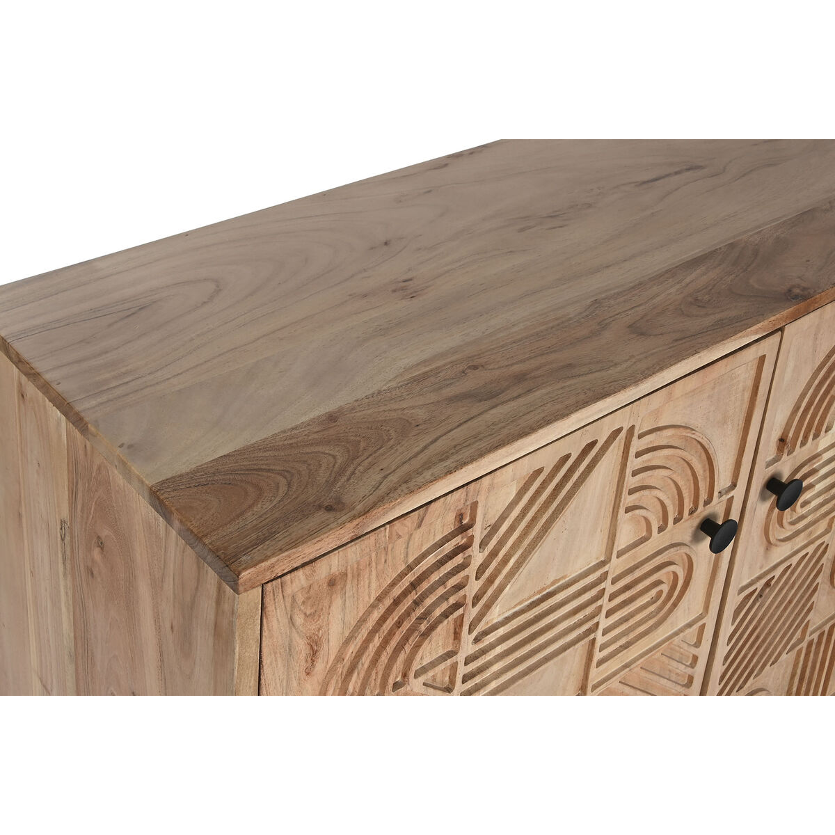 Skänk Home ESPRIT Brun Svart Metall Akaciaträ 145 x 40 x 80 cm - 6