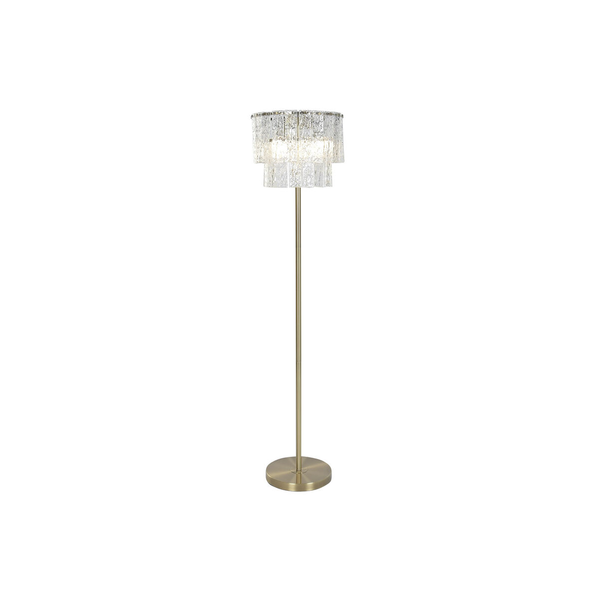 Golvlampa Home ESPRIT Transparent Gyllene 25 W 220 V 38 x 38 x 160 cm