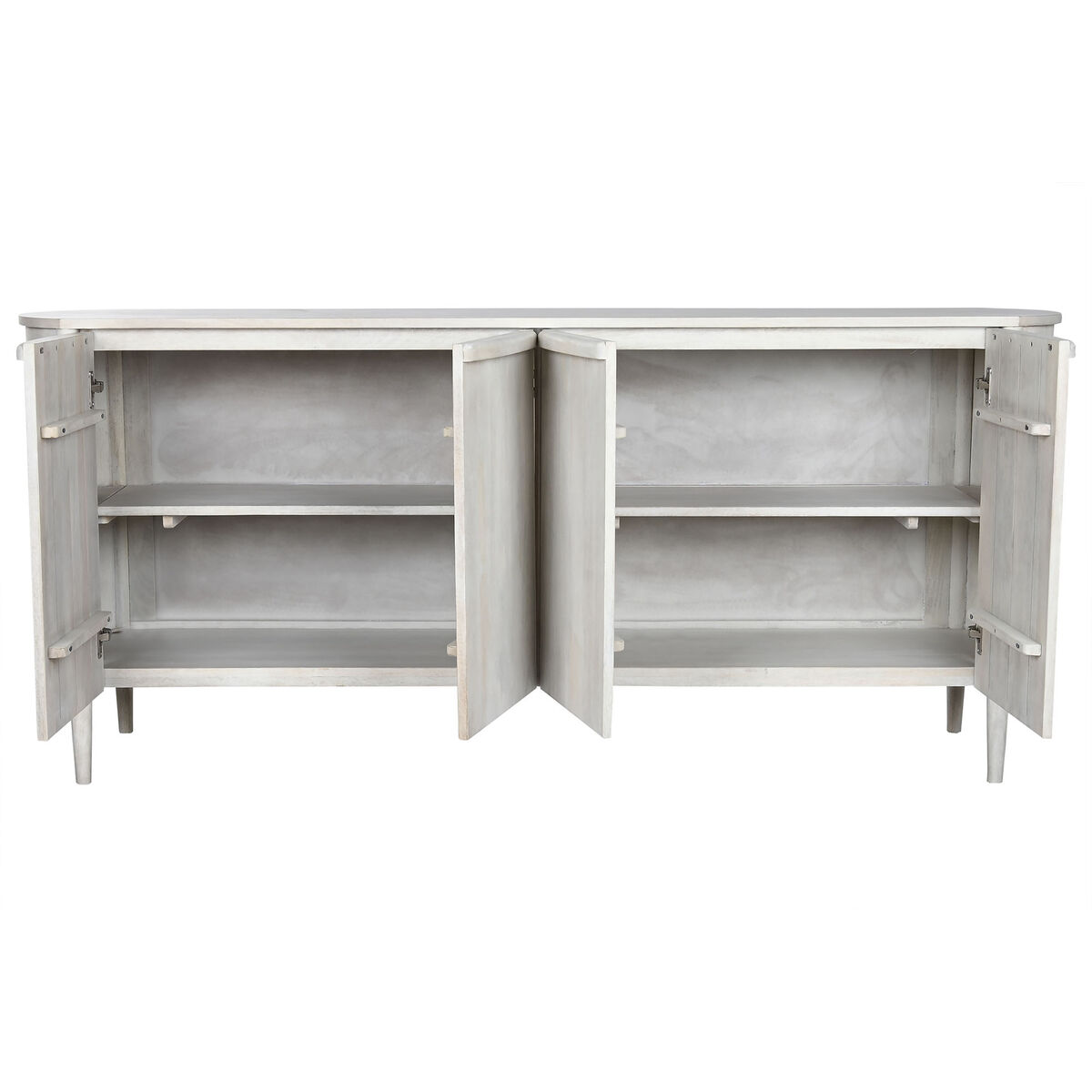 Skänk Home ESPRIT Vit Mangoträ 193 x 47 x 85,5 cm 175 x 47 x 80 cm - 3