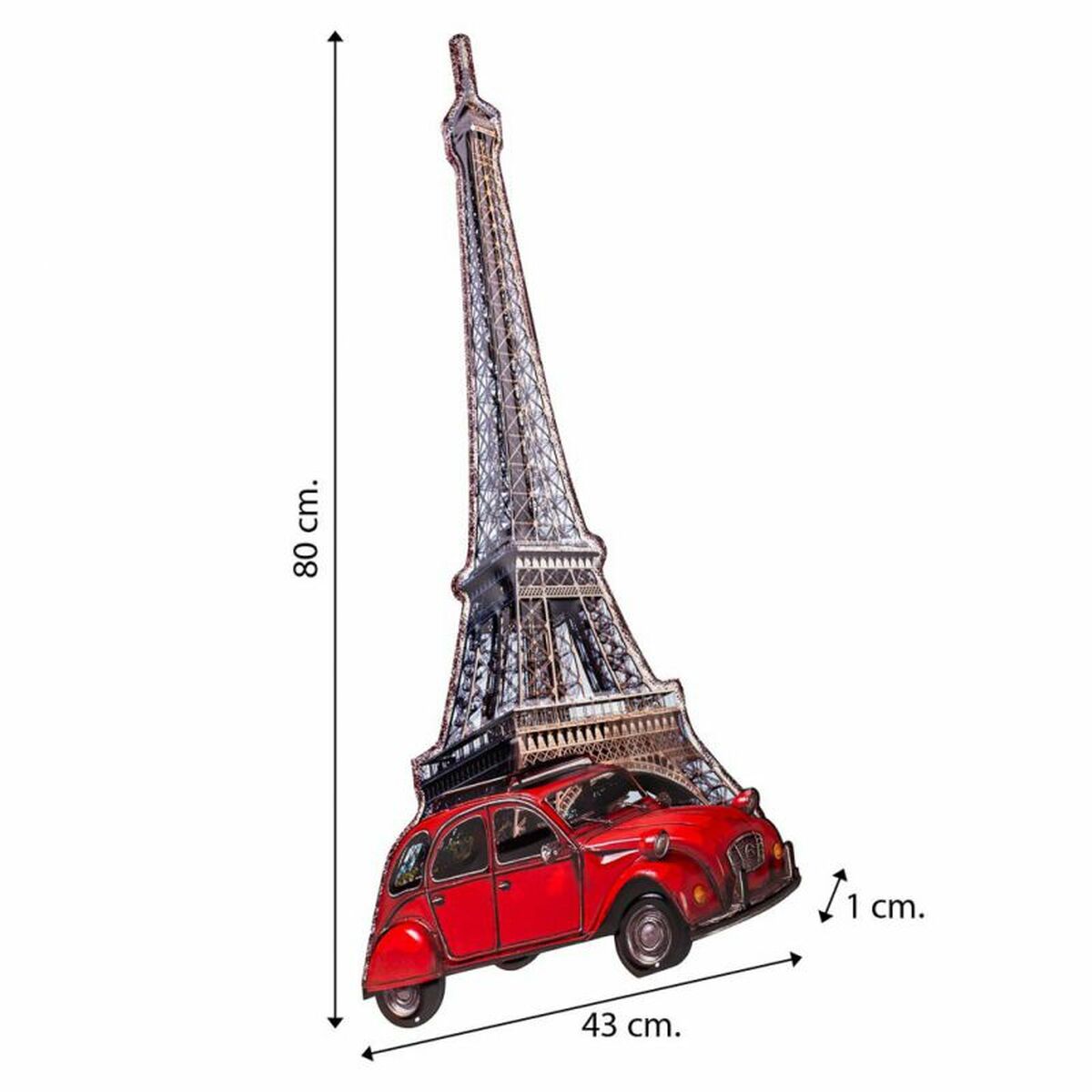 Väggplatta Alexandra House Living Järn 80 x 1 x 43 cm Torre Eiffel - 7