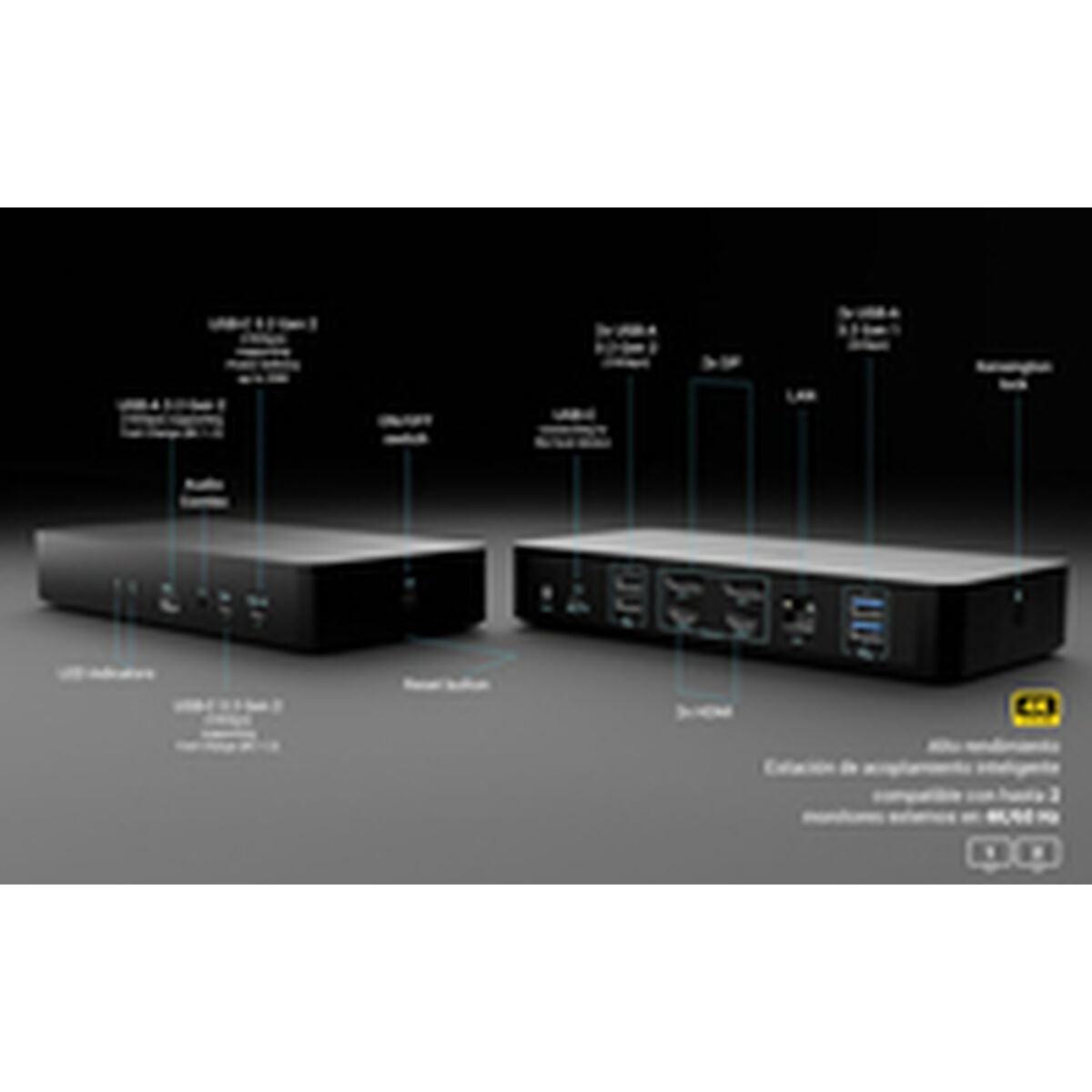 Dockstation i-Tec CAINTGDUAL4KDOCPD - 3