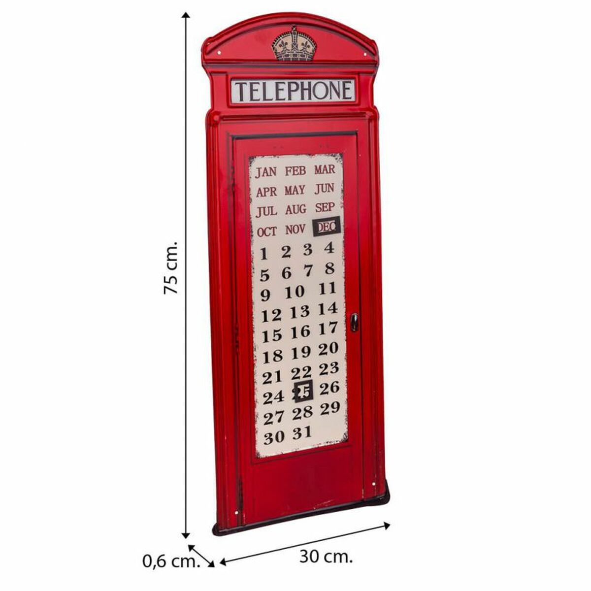 Väggplatta Alexandra House Living Telephone Järn 75 x 30 cm - 7