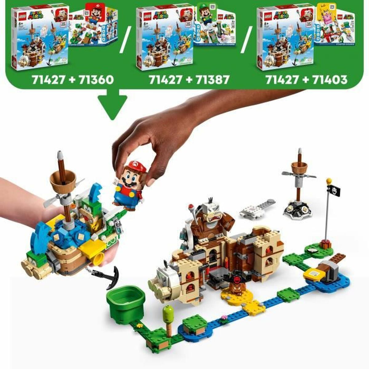 Playset Lego 71427 Super Mario: Larry's and Morton's Airships 1062 Delar - 5