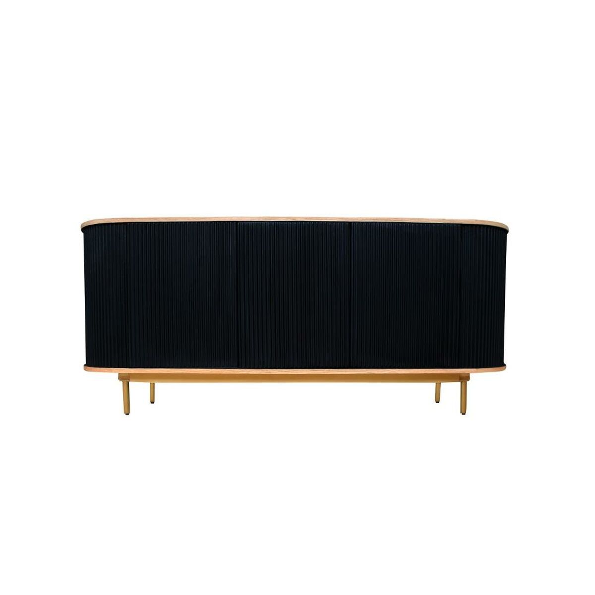 Skänk DKD Home Decor 177 x 45 x 75 cm Naturell Svart Tölgy Mangoträ - 2