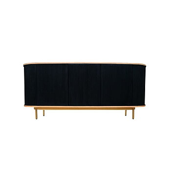 Skänk DKD Home Decor 177 x 45 x 75 cm Naturell Svart Tölgy Mangoträ