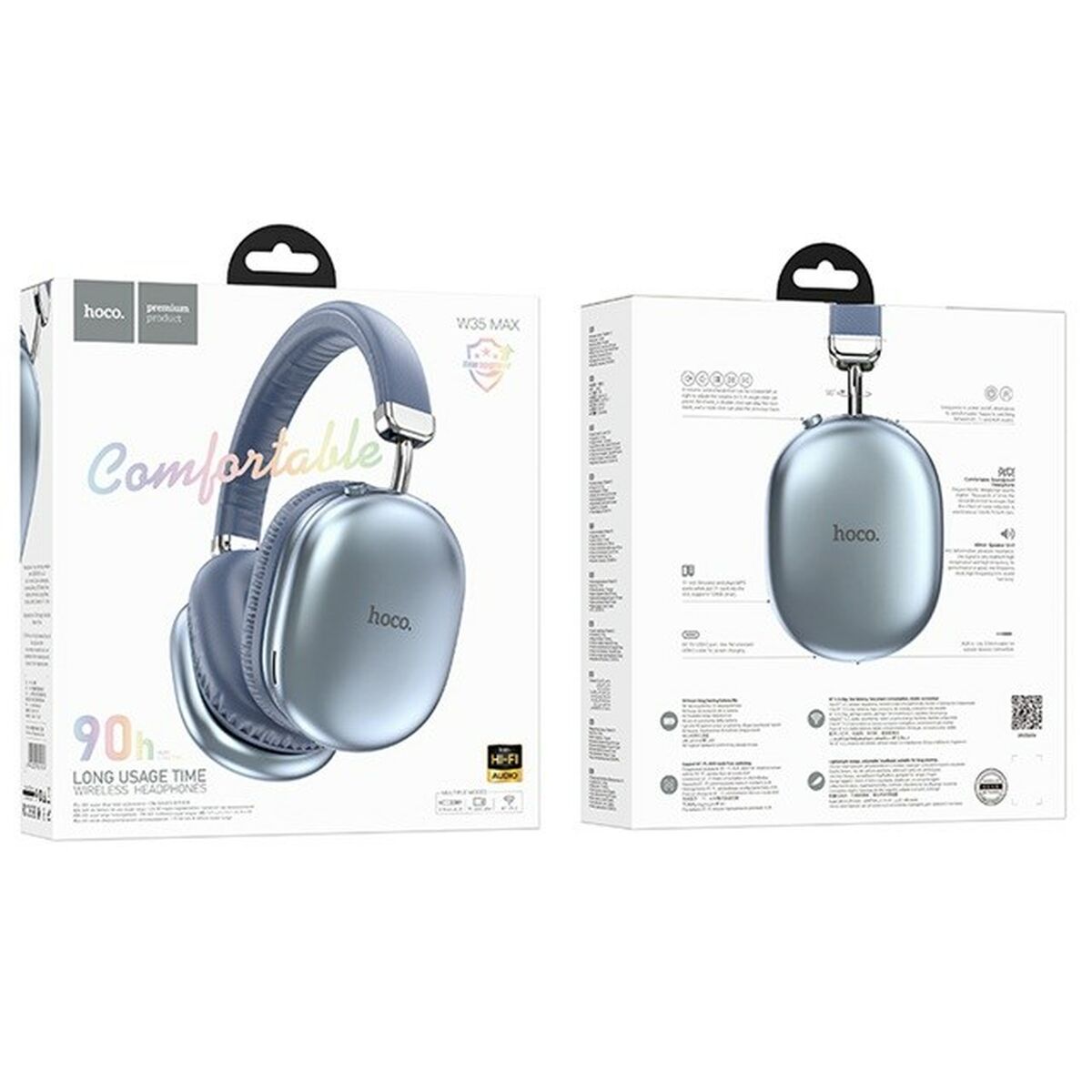 Bluetooth Hörlurar Hoco W35 Max Joy Blå - 2