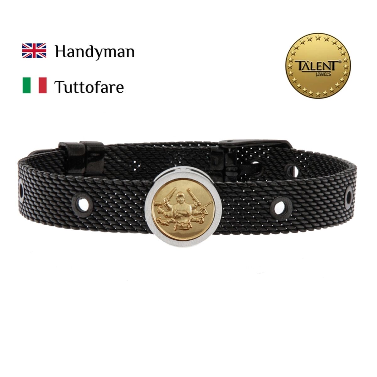 Unisexarmband Handyman Talent Jewels TJA-2-03-01-2-235 Svart - 2