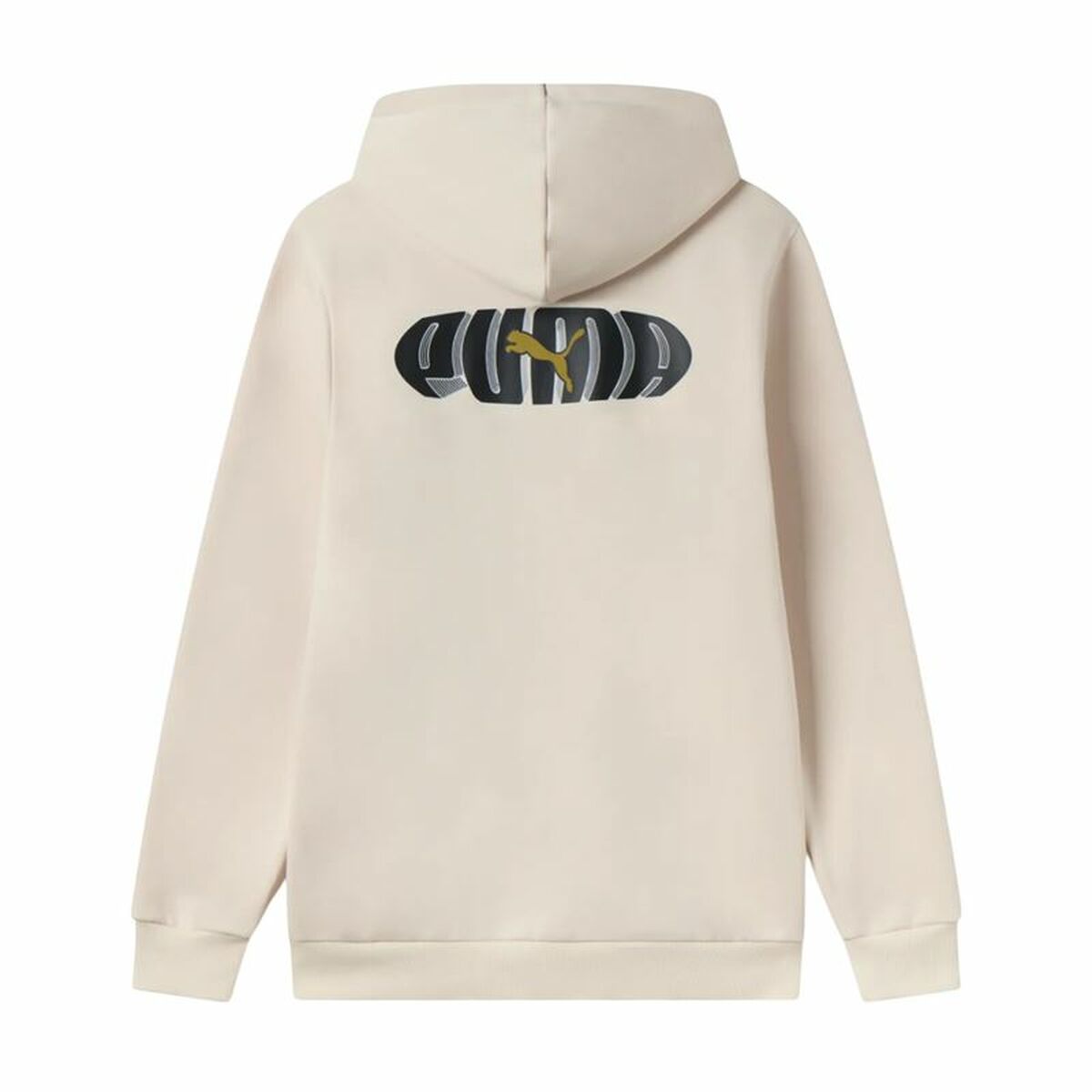 Tröja med huva Herr Puma Essentials+ Graphic Hoodie Fz Beige - 4