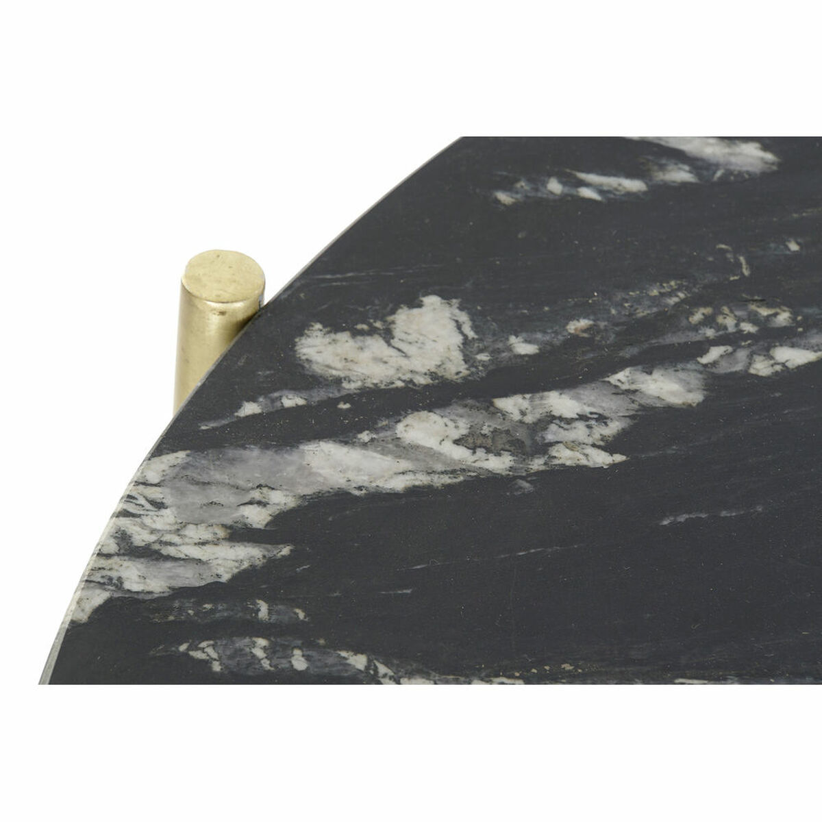 Sidobord DKD Home Decor Svart Gyllene Marmor Järn (81 x 81 x 44 cm) - 9