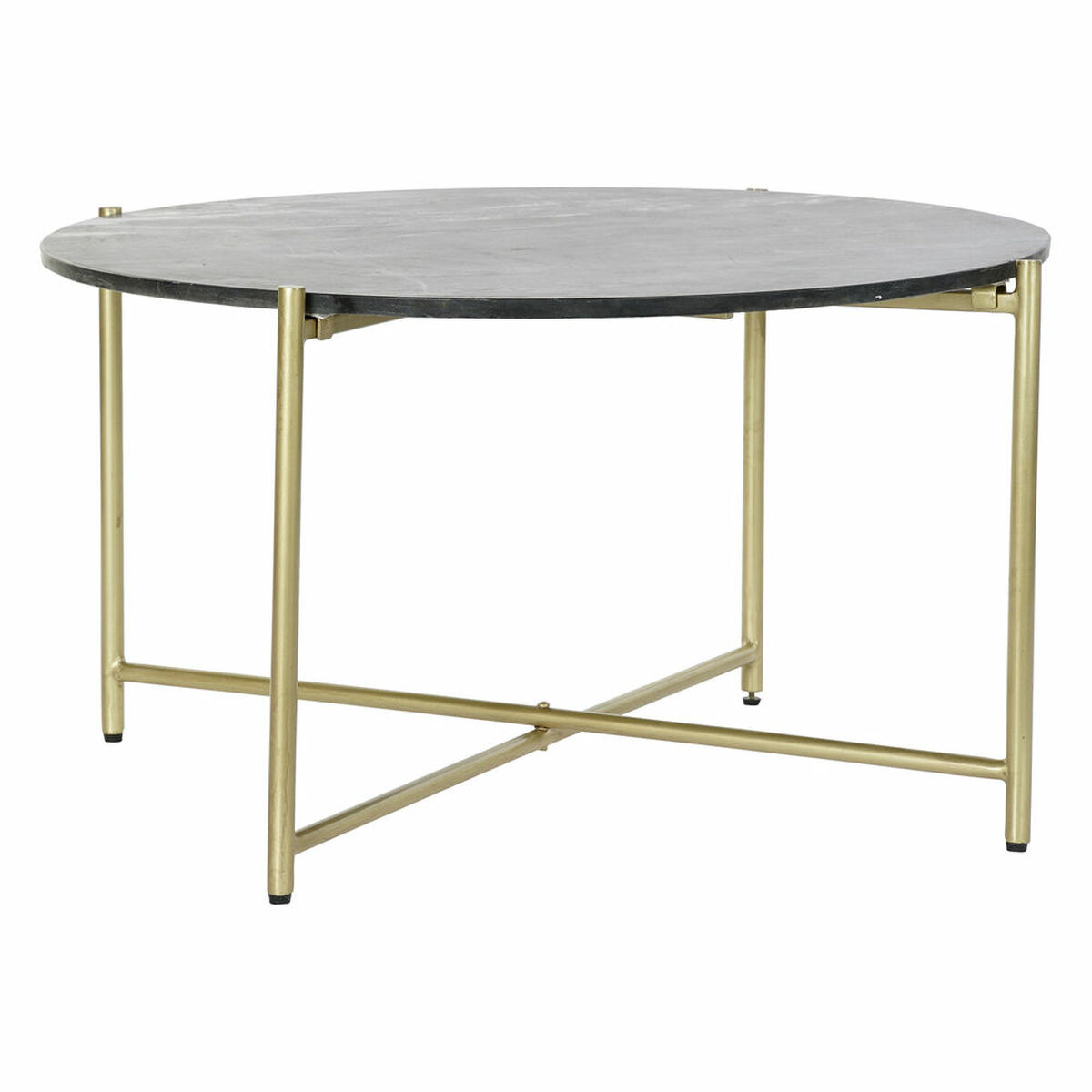 Sidobord DKD Home Decor Svart Gyllene Marmor Järn (81 x 81 x 44 cm) - 4