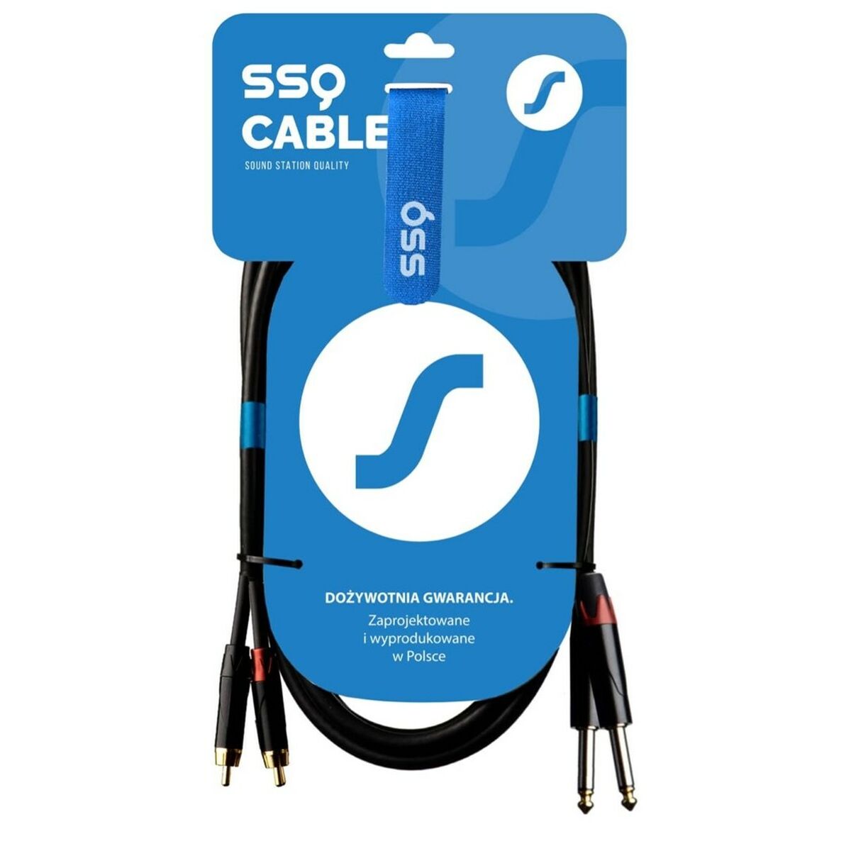 Kabel Audio Jack till RCA Sound station quality (SSQ) SS-1429 Svart 3 m