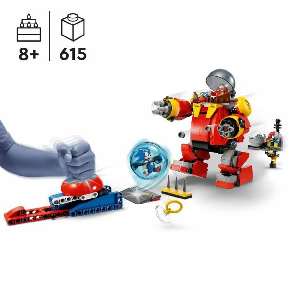 Playset Lego 76993 Sonic vs. Dr. Eggman's Death Egg Robot Sonic - 9