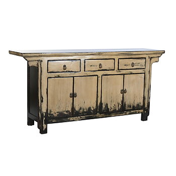 Skänk DKD Home Decor Almträ Vit Kräm Mörkbrun 176 x 42 x 83 cm