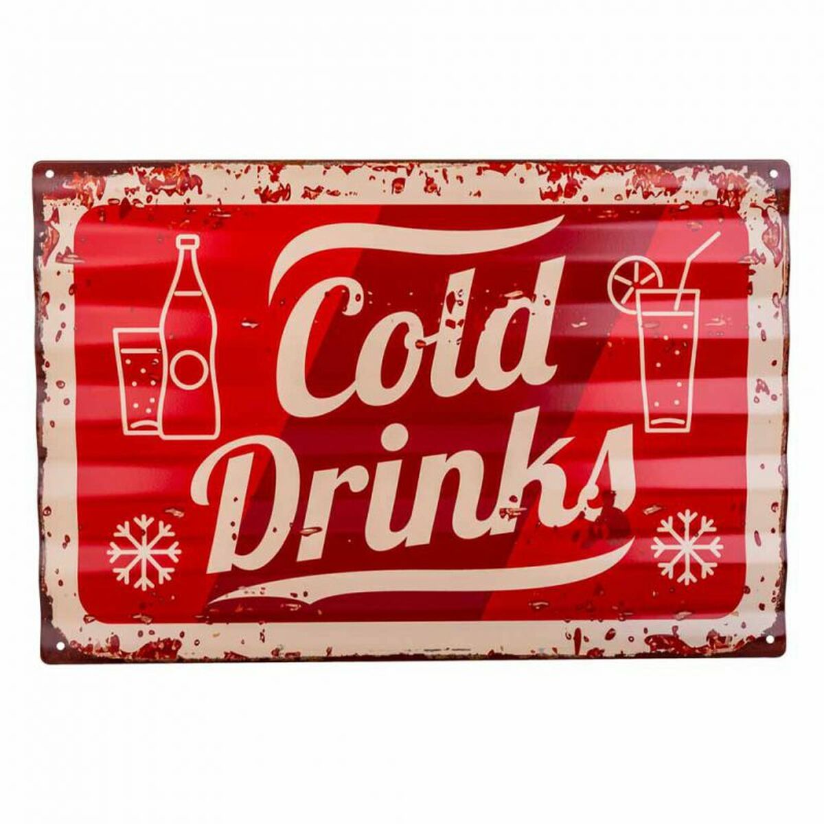Väggplatta Alexandra House Living Cold Drink Järn 59 x 1 x 40 cm - 3