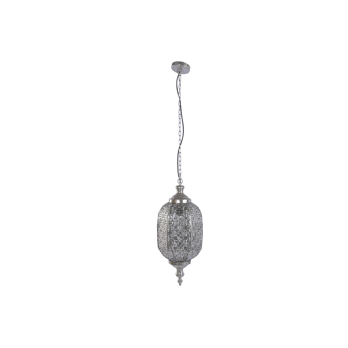 Taklampa Home ESPRIT Silvrig Metall 50 W 28 X 28 X 140 CM